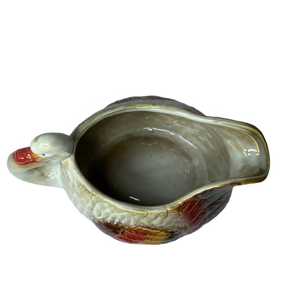 Harvest Gravy Boat NEW Hand Painted Artisan Ceramic Thanksgiving Turkey Autumn - Picture 5 of 16